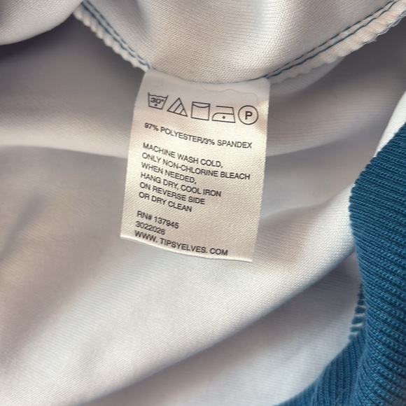 Tipsy Elves Blue Tie-Dye Sweatshirt - Size XL - Picture 5 of 6